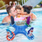 Bticx Inflatable Pool Ring Toss Games Toys, 6 Pcs Shark Pool Ring Toss Games Toys Floating Row Ring Swimming Pool Game Sets Throwing Game Toys for Kids Adults Summer Pool Party