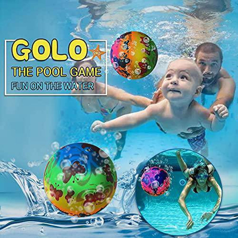 Butterfly Patterned Swimming Pool Toys Ball, Underwater Game Swimming Accessories, Pool Ball for Under Water Passing, Dribbling, Diving and Pool Games for Teens, Adults, Ball Fills with Water