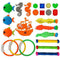 BUYMAX 23 PCS Diving Toys for Kids, Pool Toys with Diving Sticks, Diving Rings, Diving Fish and Gems, etc. , Diving Training Gifts for Pool&Summer Party, Swim Toys for Outdoor Activities