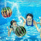 Cagemoga 3 Pack Swimming Pool Ball 9 Inch Inflatable Pool Ball Swimming Float Toy Balls with Hose Adapter for Under Water Passing Dribbling Diving Pool Games Water Parties for Teens Adults