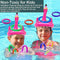 Camlinbo 15 Pcs Inflatable Flamingo Pool Toys Ring Toss Pool Game, Flamingos Luau Party Decor Hawaiian Beach Toys Carnival Outdoor Luau Party Games Party Supplies for Kids Adults Family