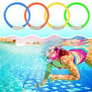 Carykon 8 Pcs Dive Rings Underwater Swimming Pool Toy Rings-5 1/2 Inch Diameter