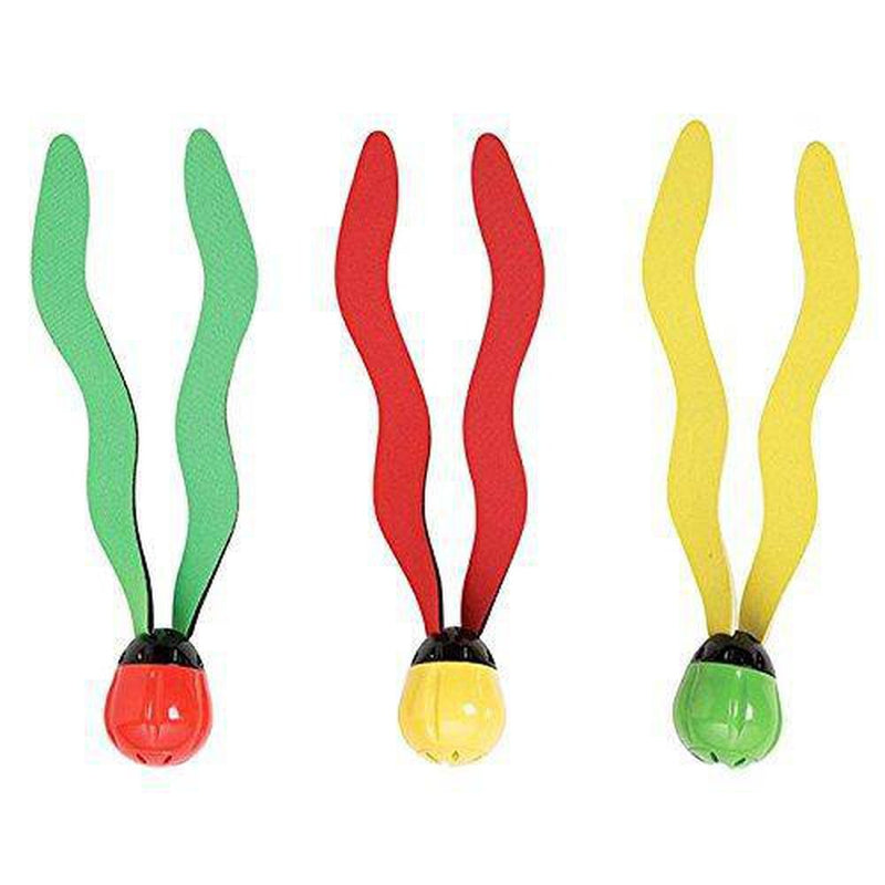 Carykon Pack of 7 Colorful Dive Toys Underwater Swimming Pool Toy Rings-4 Dive Ring & 3 Water Plant Balls