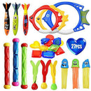 CCFENG Underwater Pool Toys Swimming Diving Toys Set, Water Rings,Sticks,Octopus,Torpedo Bandits,Fish & Balls for Kids