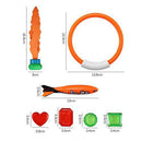 CFDYKRP Play Water Toy Diving Torpedo Rocket Throwing Toys Pool Diving Game Summer Torpedo Child Underwater Diving Stick (Color : 18 PCS a Set)