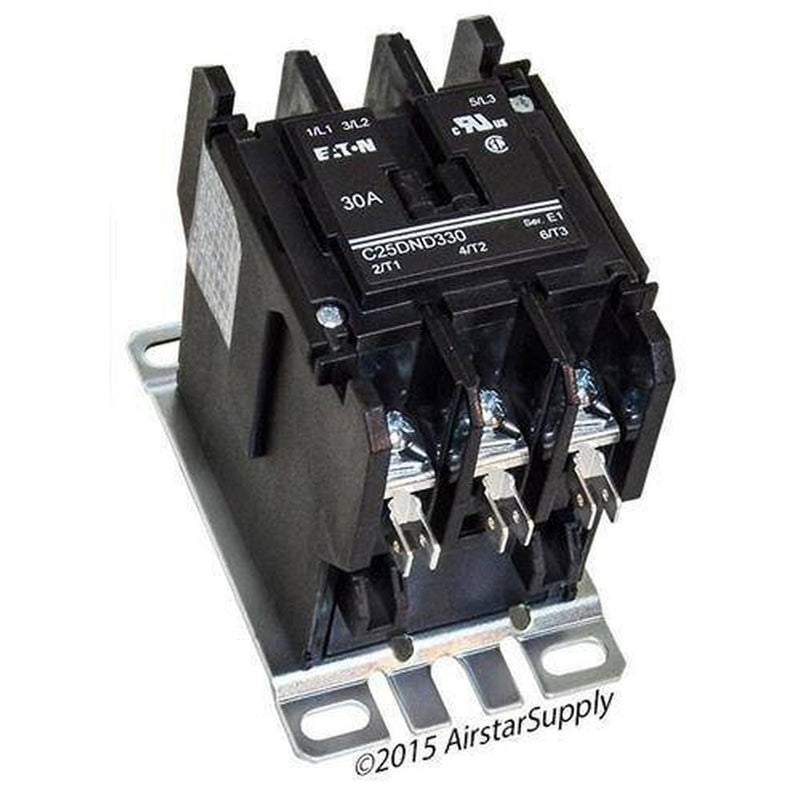 CH Contactors C25DND330A Eaton/Cutler Hamme 50mm DP Contactor, 3-Pole, 30 Amp, 120 VAC Coil Voltage - Replaces Square D 8910DPA33V02