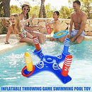 Chasheyp Water Throwing and Throwing Circle Game Set, Outdoor Pool Party Game, Water Inflatable Throwing Toy, Suitable for Beach, Pool Party, Adult and Child Water Entertainment Toy