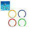 Children Dive Rings 4 Piece Plastic Diving Rings Underwater Swimming Toy Rings for Boys Girls Summer Pool Funning Assorted Colors Bathroom Equipment Swimming Pool Diving Toys