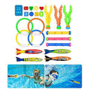 chiwanji Diving Toys Kit 22 Pieces Plastic Pool Toys Sticks Algae Treasures Shipwreck Toys for 4-8 Years Old Children Boys Girls Swimming Diving