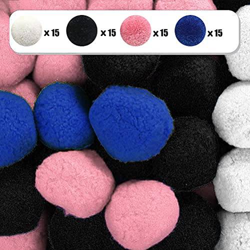 Chrees 60 Pcs Cotton Balls Water Ballons, Water Balls Toys for Teens and Adults, Water Balloons for Kids, Outdoor Water Toys, Reusable Water Trampoline, for Outdoor Activity