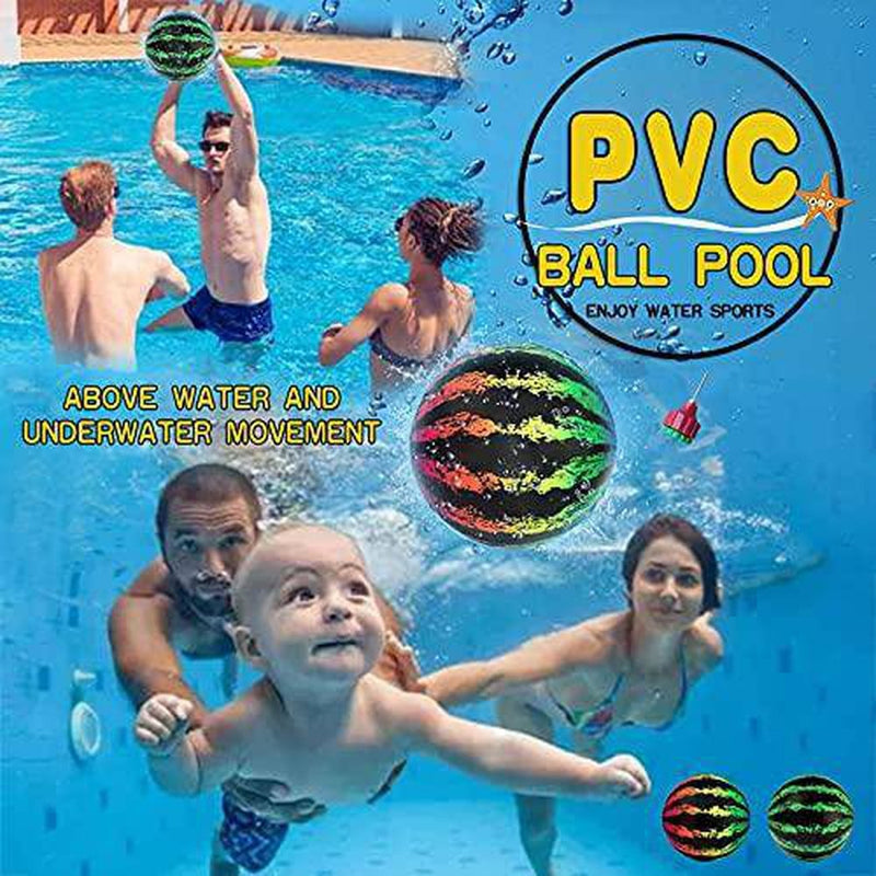 Clothinf New Swimming Pool Ball, Ball Game for Pool 8.7 Inch Inflatable Pool Ball with Hose Adapter for Under Water Game Passing, Buoying, Dribbling, Diving and Pool Game for Teen Adult