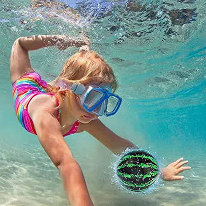 Clothinf New Swimming Pool Ball, Ball Game for Pool 8.7 Inch Inflatable Pool Ball with Hose Adapter for Under Water Game Passing, Buoying, Dribbling, Diving and Pool Game for Teen Adult