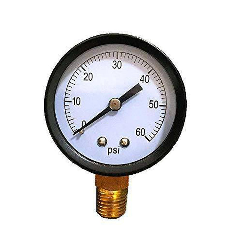 Cobsvika Pool Filter Pressure Gauge 0-60 Psi 2 Inches Dial Pool Pump Gauge Fits for Most Brands Water Pressure Gauge for Pool,Spa and Aquariums (60Psi)