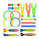 Colcolo Diving Toy Kit 22pcs Plastic Swimming Pool Toys for Kids