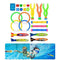 Colcolo Diving Toy Kit 22pcs Plastic Swimming Pool Toys for Kids