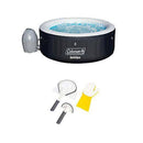 Coleman SaluSpa 4 Person Inflatable Hot Tub + Bestway 3 Piece Cleaning Tool Set