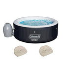 Coleman SaluSpa 4 Person Inflatable Outdoor Spa Hot Tub + 2 Slip Resistant Seats