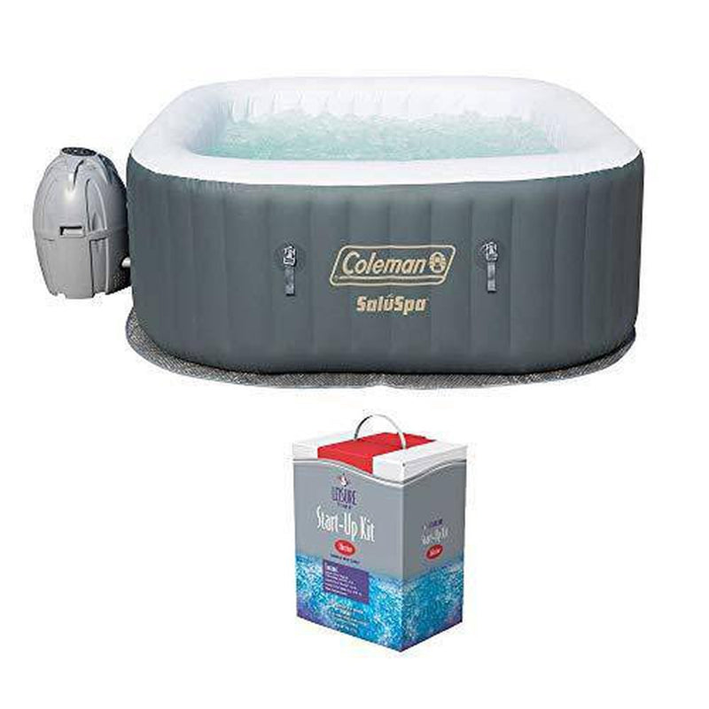 Coleman SaluSpa Inflatable Hot Tub Spa with Chlorine Spa Sanitizer Kit