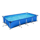 Colilove 56512E Metal Frame 13.1ftx 6.9ft x 32in Outdoor Rectangular Frame Above Ground Swimming Pool,Blue