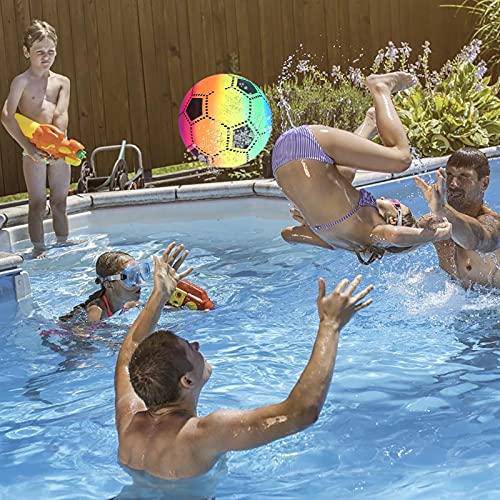 Colorful Soccer Playground Balls for Kids, Bouncy 9.8 Inch Water Balls for Backyard, Park, and Beach Outdoor Fun, Beautiful Colors, Durable Outside Play Toys for Boys and Girls