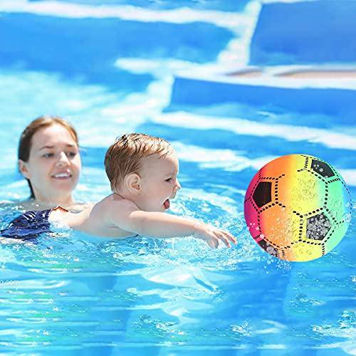 Colorful Soccer Playground Balls for Kids, Bouncy 9.8 Inch Water Balls for Backyard, Park, and Beach Outdoor Fun, Beautiful Colors, Durable Outside Play Toys for Boys and Girls