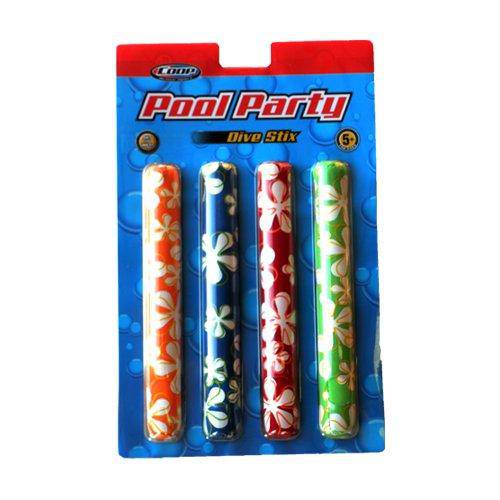 COOP Aloha Dive Stix, Assorted Colors with White Flowers