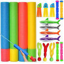 COOWIND Pool Diving Toys Set with Water Blasters Gun,Underwater Swimming Pool Toys,Pool Party Favors for Kids