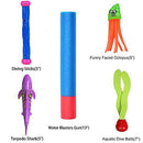 COOWIND Pool Diving Toys Set with Water Blasters Gun,Underwater Swimming Pool Toys,Pool Party Favors for Kids