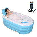 CTO Adult Portable Folding Inflatable Bathtub Comfortable Soaking Tub Children's Inflatable Pool Bathroom Home Spa with Backrest and Insulation Cover,C,1307673cm