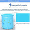 CTO Blue Plastic Bathtubs Inflatable Portable Bath Tub for Adults Folding Bath Barrel Large Soaking Bathtubs Home Spa Bath Barrel 80X80Cm