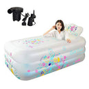 CTO Comfort Soaking Bathtub Children Inflatable Pool Adult Portable Folding Inflatable Bathtub Bathroom Home White Spa- 158&Times;88&Times;50Cm,Electric air Pump