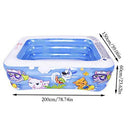 CTO Family Swimming Pool Lounge Pool Garden Outdoor Inflatable Kids Paddling Pools Swim Center for Kids Adults (Blue, Multiple Size Options),20015060cm