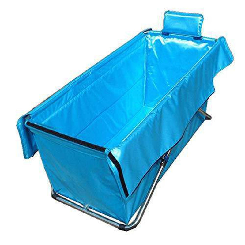 CTO Folding Bathtub Plastic Baby Swimming Pool Children Bath Barrel Household Large Portable Tub with Cover and Pillow, 105&Times;45&Times;52Cm