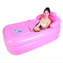 CTO Inflatable Bath Folding Adult Portable Inflatable Bathtub Blow up Air Bath Tub PVC Anti-Slippery with Air Pump for Family Bathroom Spa - 155&Times;84&Times;66Cm,Pink