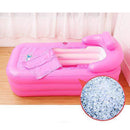 CTO Inflatable Bath Folding Adult Portable Inflatable Bathtub Blow up Air Bath Tub PVC Anti-Slippery with Air Pump for Family Bathroom Spa - 155&Times;84&Times;66Cm,Pink