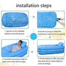 CTO Inflatable Bath PVC Folding Adult Portable Inflatable Bathtub Blow up Air Bath Tub with S-Shaped Reclining Back and Air Pump for Family Bathroom Spa