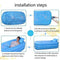 CTO Inflatable Bath PVC Folding Adult Portable Inflatable Bathtub Blow up Air Bath Tub with S-Shaped Reclining Back and Air Pump for Family Bathroom Spa