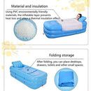 CTO Inflatable Bath PVC Folding Adult Portable Inflatable Bathtub Blow up Air Bath Tub with S-Shaped Reclining Back and Air Pump for Family Bathroom Spa