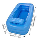 CTO Inflatable Bath PVC Folding Adult Portable Inflatable Bathtub Blow up Air Bath Tub with S-Shaped Reclining Back and Air Pump for Family Bathroom Spa