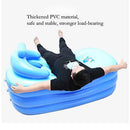 CTO Inflatable Bathtub Adult/Child Fold Transparent Plastic Blowup Bath Pool Tubs, Double Drain, with Backrest and Insulation Cover- 130&Times;70&Times;45Cm,Manual air Pump