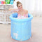 CTO Inflatable Foldable Bath Barrel, Plastic Free Standing Bathing Tub - Ideal for Small Shower Stall, Bathroom Spa, Easy to Install, 3 Sizes (Blue/Pink),Blue,7070cm