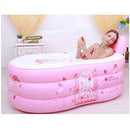 CTO Inflatable Portable Bath Tub Adult PVC Foldable Free Standing Bathtub with Backrest, Insulation Cover and Hand Pump/Electric Air Pump,C,1505072cm