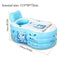 CTO Inflatable Portable Bath Tub Adult PVC Foldable Free Standing Bathtub with Backrest, Insulation Cover and Hand Pump/Electric Air Pump,C,1505072cm