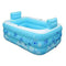 CTO Large Blue Color Inflatable Bath Tub Adults Plastic Portable Foldable Bathtub Soaking Bathtub Home Spa Bath Equip with Electric Air Pump, 150X105X50Cm
