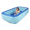 CTO Rectangular Inflatable Family Paddling Swimming Pool Lounge Pool Indoor & Outdoor for Kids and Adults, 255 X 165 X 60Cm, Can Accommodate 4-6 People