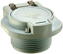 Custom 25505-001-000 1.5" MIP X 1.25" Hose Vac Lock Cover - Gray