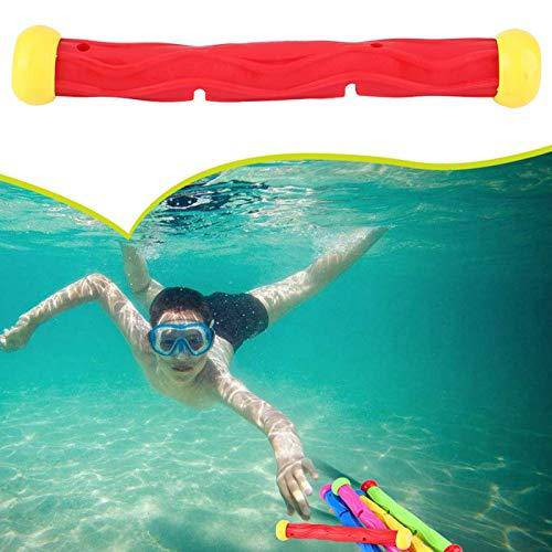 DAUERHAFT 5pcs Kids Swimming Pool Training Toy,Bright Color Diving Toys,Soft and Durable Underwater Diving Stick Toys,for Kids