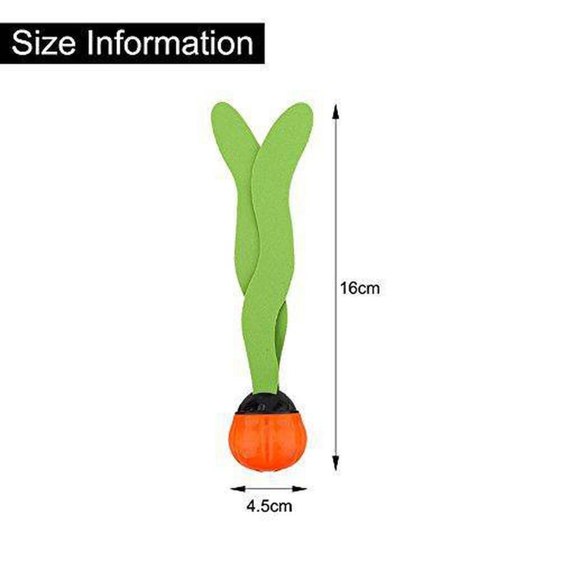 DEALPEAK 3Pcs/Set PVC Brightly Colored Swimming Pool Toys Sea Plant Shape Diving Toys Underwater Fun for Swimming Training