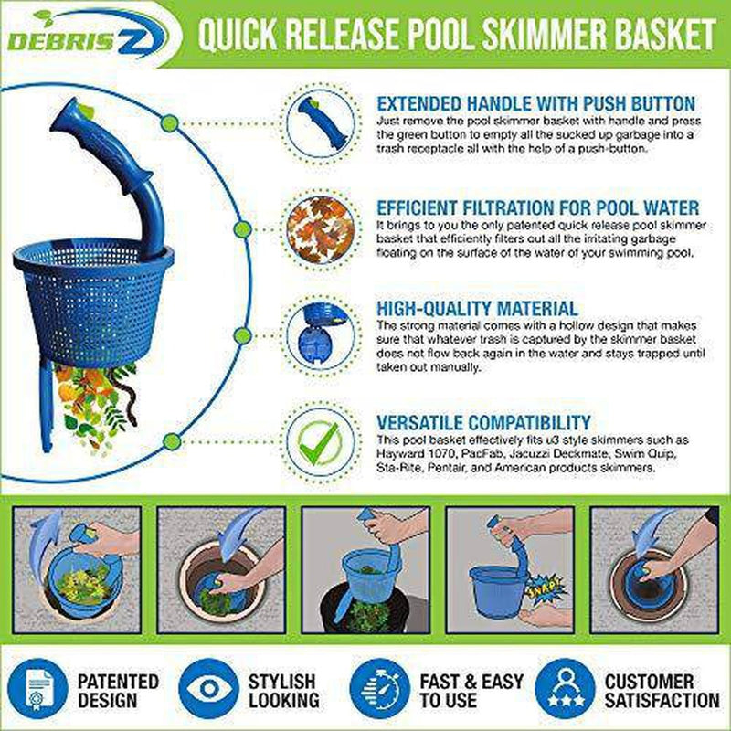 Debris Z DEBRISZB9 Quick Release Pool Skimmer Basket