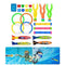 Deevoka Plastic Underwater Diving Kit Swimming Pool Toy Set Under Water Treasures